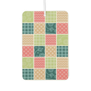 Désodorisant Pour Voiture Zigzag, Chevron, En vichy, Pois, Patchwork