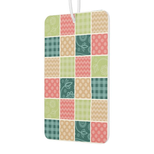 Désodorisant Pour Voiture Zigzag, Chevron, En vichy, Pois, Patchwork (Gauche)