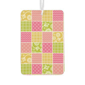 Désodorisant Pour Voiture Zigzag, Chevron, Pois, En vichy, Patchwork (Dos)