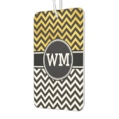 Désodorisant Pour Voiture ZIGZAG pattern - black + your background & ideas (Gauche)