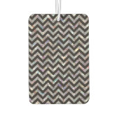 Désodorisant Pour Voiture ZIGZAG pattern - black + your background & ideas (Dos)