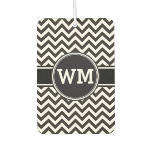 Désodorisant Pour Voiture ZIGZAG pattern - black + your background & ideas
