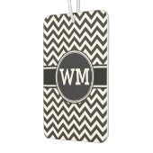 Désodorisant Pour Voiture ZIGZAG pattern - black + your background & ideas (Gauche)