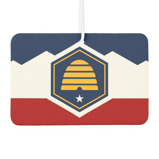 Désodorisants de voiture avec drapeau de l'Utah, É (Devant)