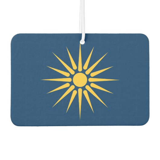 Désodorisants de voiture avec le drapeau de Macédo (Devant)