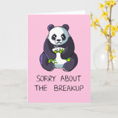 Désolé À Propos De La Carte De Panda Sad Breakup (Fleur jaune)