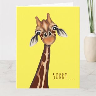 Désolé . Carte de voeux Giraffe
