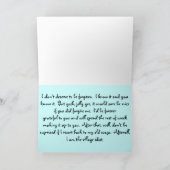 "Désolé" Carte de voeux Hilarious (Intérieur)