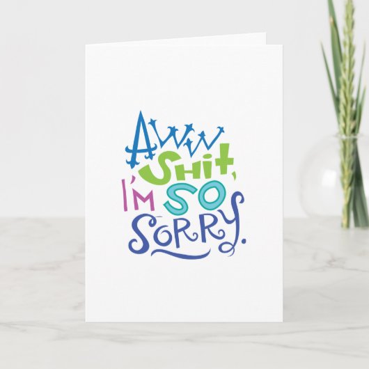 Désolé Carte d'excuses (Devant)