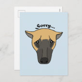 Désolé Carte Je suis désolé carte postale Cute Fun (Devant / Derrière)