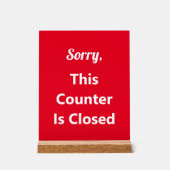 Désolé, ce compteur est fermé Texte rouge et blanc (Recto)