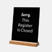 Désolé, Ce Registre Est Fermé Texte Noir & Blanc (Angle)