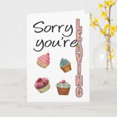 Désolé de quitter la carte de voeux professionnell (Fleur jaune)