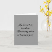 désolé de vous avoir blessé la carte de voeux (Fleur jaune)