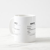 désolé – définition de tasse de phrase canadienne (Devant gauche)