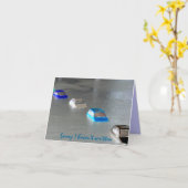 "Désolé je n'ai pas écrit : J'ai été" carte (Fleur jaune)