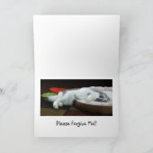 Désolé je suis défunte carte de voeux (Intérieur)