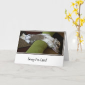 Désolé je suis défunte carte de voeux (Fleur jaune)