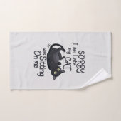 Désolé, je suis en retard - Règles pour chats ! (Serviette à main)