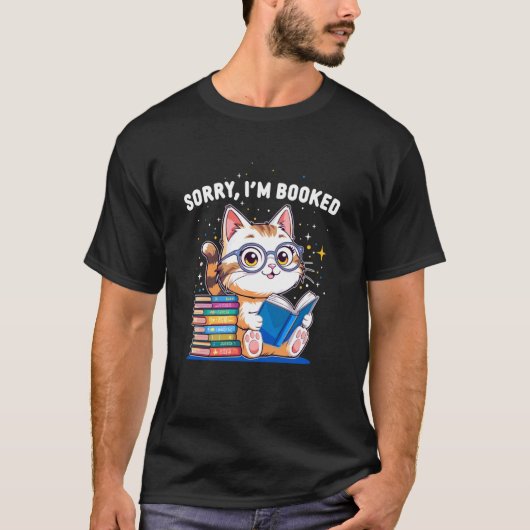 Désolé, je suis pris T-shirt de lecture de chat dr (Devant)