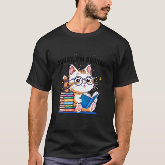 Désolé, je suis pris T-shirt de lecture de chat dr (Devant)