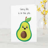 Désolé la vie est dans les fosses Carte de sympath (Fleur jaune)