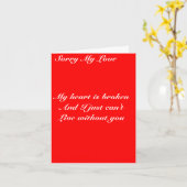 Désolé ma carte de voeux amour (Fleur jaune)