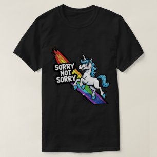 Désolé pas désolé Licorne T-Shirt foncé