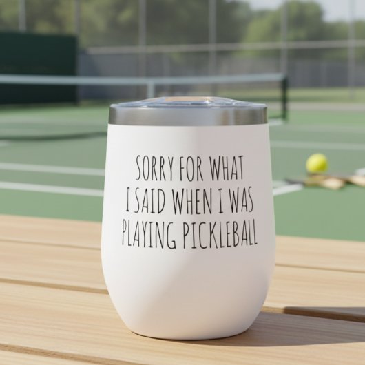 Désolé pour ce que j'ai dit Playing Pickleball