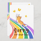 Désolé pour la perte de votre carte de chat (Devant / Derrière)