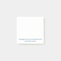 Désolé pour l'inconvénient Post-it notes