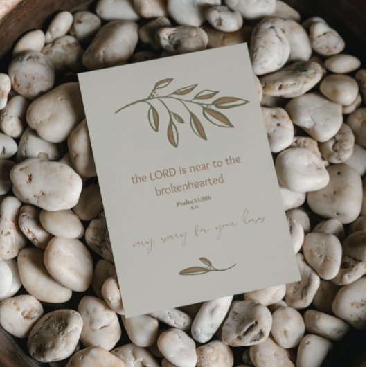 Désolé Pour Votre Perte | Carte Christian Sympathy