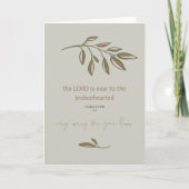 Désolé Pour Votre Perte | Carte Christian Sympathy (Devant)