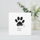 Désolé pour votre perte Pet carte de sympathie (Debout devant)