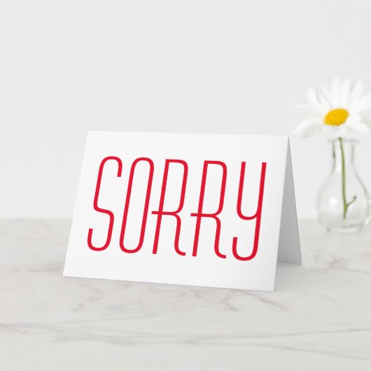 Désolé simple carte de voeux (Petite plante)