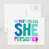 Desondanks bleef ze bestaan briefkaart (Voorkant / Achterkant)