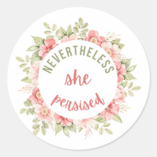 Desondanks bleef ze bestaan ronde sticker