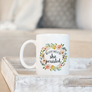 Desondanks bleef ze vasthouden   Kwijting Floral Koffiemok