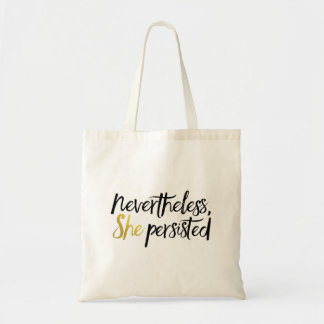 Desondanks bleef ze vasthouden tote bag