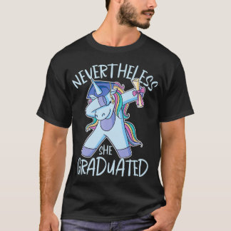 Desondanks heeft ze de Funny Unicorn Dabbing G T-shirt