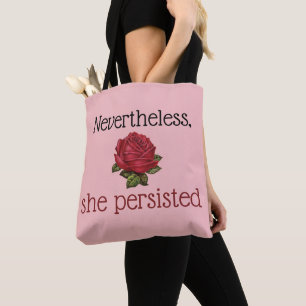 Desondanks hield ze de Vintage roze rode roze afbe Draagtas