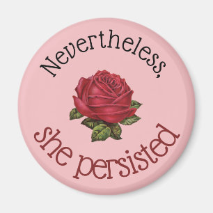 Desondanks hield ze de Vintage roze rode roze afbe Magneet