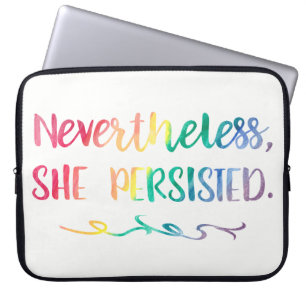 Desondanks hield ze de Waterverf van de regenboog Laptop Sleeve
