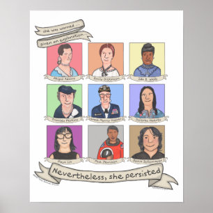 Desondanks hield ze een poster van 16 x 20 inch aa