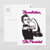 Desondanks hield ze het Briefkaart Rosie Riveter v (Voorkant / Achterkant)