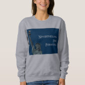 Desondanks hield ze het sweatshirt van Liberty vol (Voorkant)