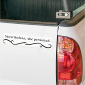 "Desondanks hield ze vol" Bumpersticker (Op Truck)
