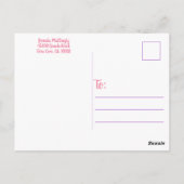 Desondanks hield ze vol met Paars van de Cute Flor Briefkaart (Achterkant)