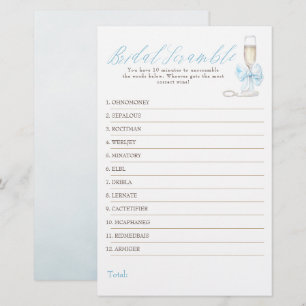 Désordre de mots de mariage Amusant Carte de jeu d