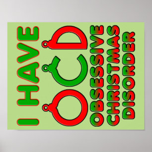 Désordre de Noël Obsessionnel TDC Affiche Drôle Si